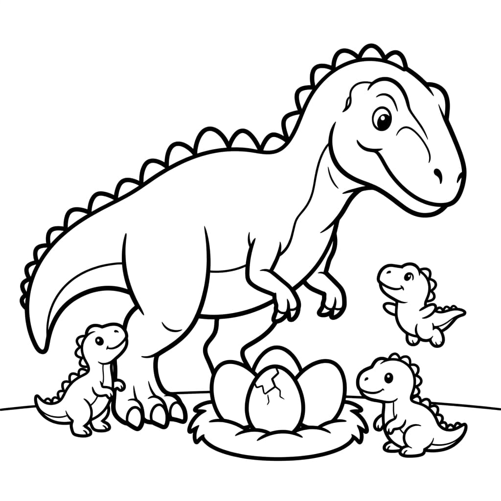 Free Printable Free Acrocanthosaurus Facts & Coloring Pages for Kids PDF - High Resolution Sheet 4