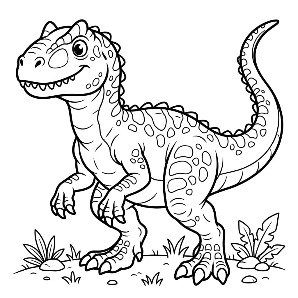 Free Printable Free Allosaurus Facts & Coloring Pages for Kids PDF - High Resolution Sheet 1