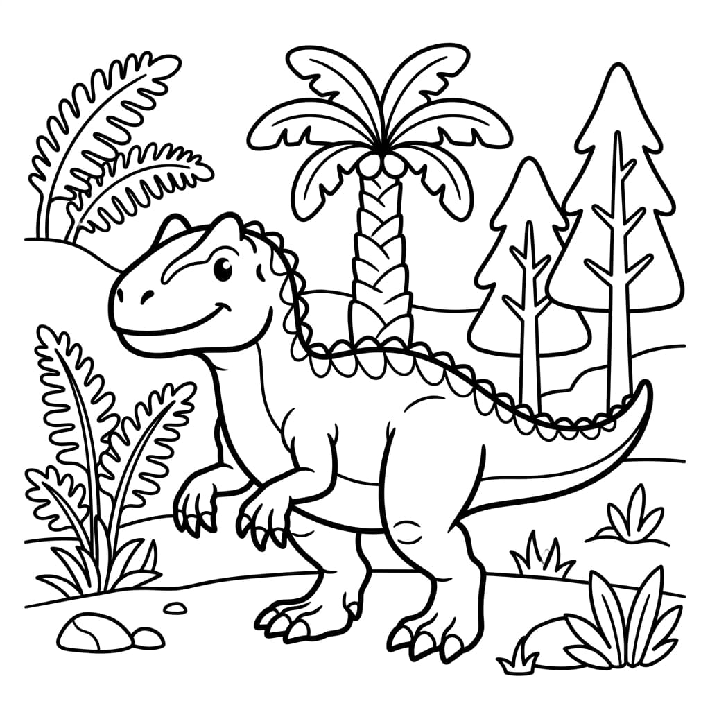 Free Printable Free Allosaurus Facts & Coloring Pages for Kids PDF - High Resolution Sheet 2