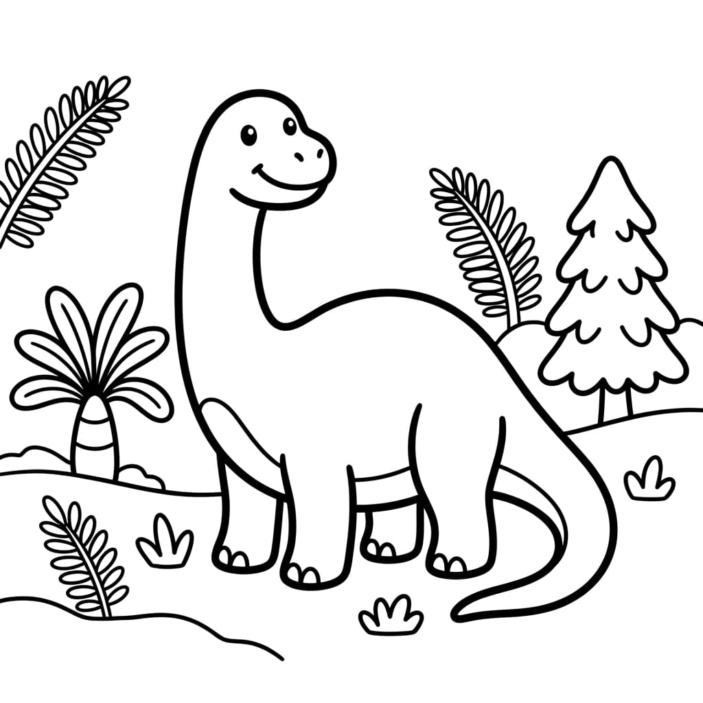 Free Printable Free Apatosaurus Facts & Coloring Pages for Kids PDF - High Resolution Sheet 2