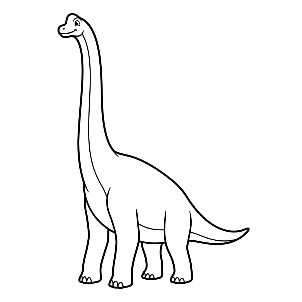Free Printable Free Brachiosaurus Facts & Coloring Pages for Kids PDF - High Resolution Sheet 1