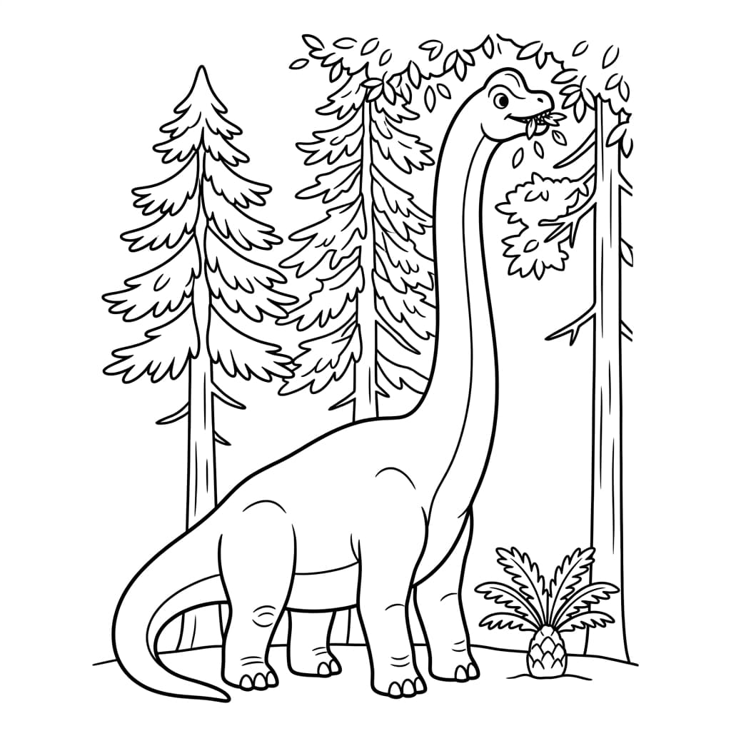Free Printable Free Brachiosaurus Facts & Coloring Pages for Kids PDF - High Resolution Sheet 2