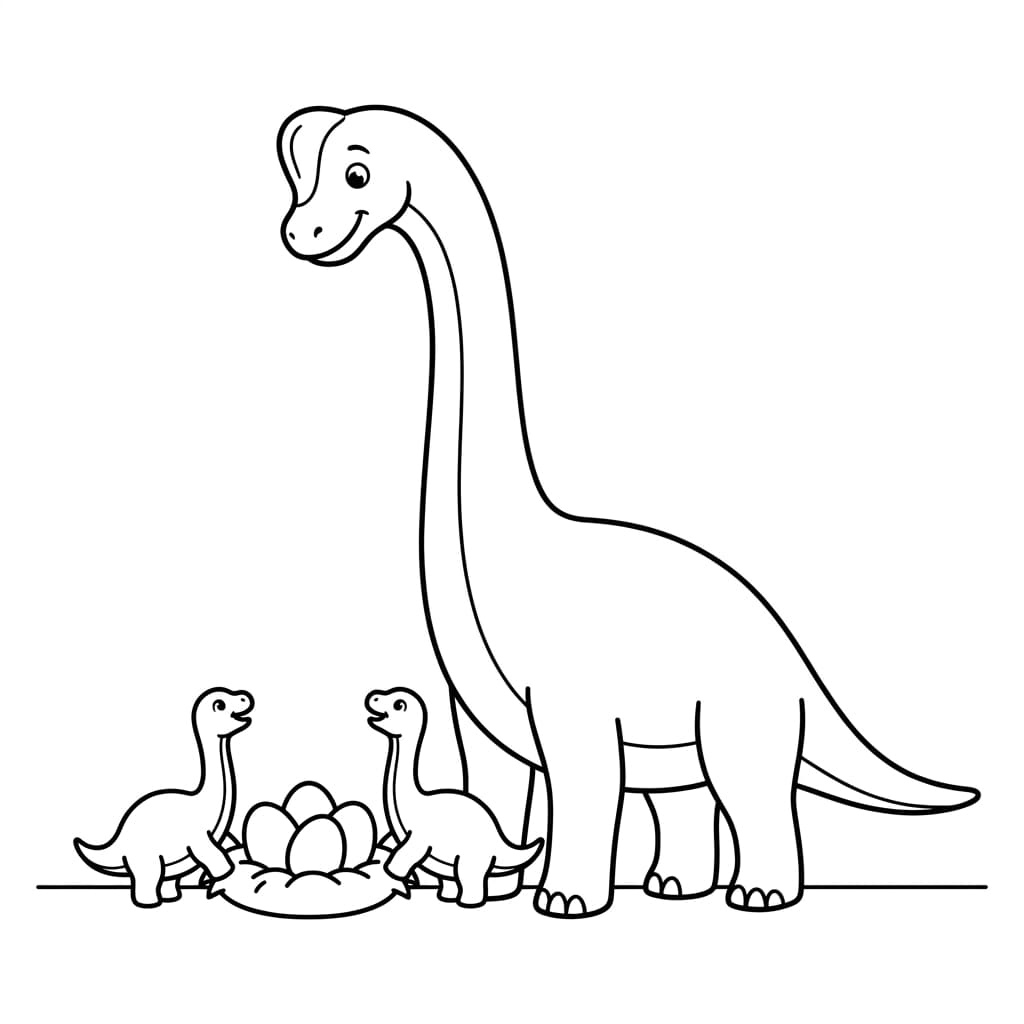 Free Printable Free Brachiosaurus Facts & Coloring Pages for Kids PDF - High Resolution Sheet 4