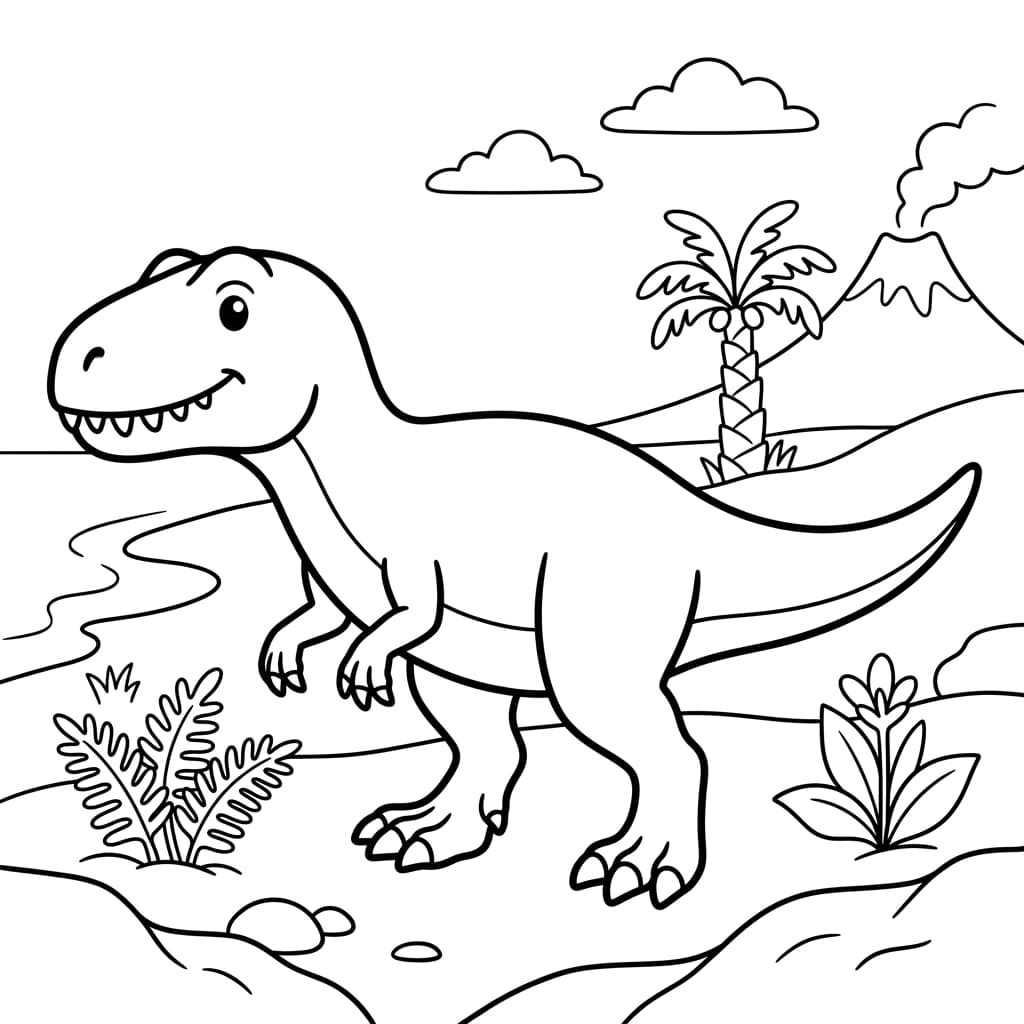Free Printable Free Carcharodontosaurus Facts & Coloring Pages for Kids PDF - High Resolution Sheet 2