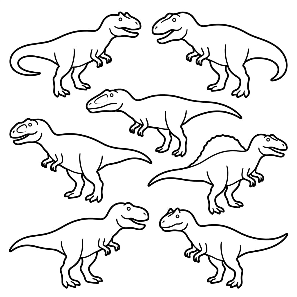 Free Printable Free Carcharodontosaurus Facts & Coloring Pages for Kids PDF - High Resolution Sheet 3