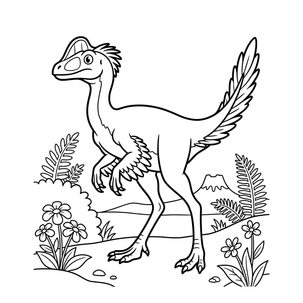 Free Printable Free Chirostenotes Facts & Coloring Pages for Kids PDF - High Resolution Sheet 2