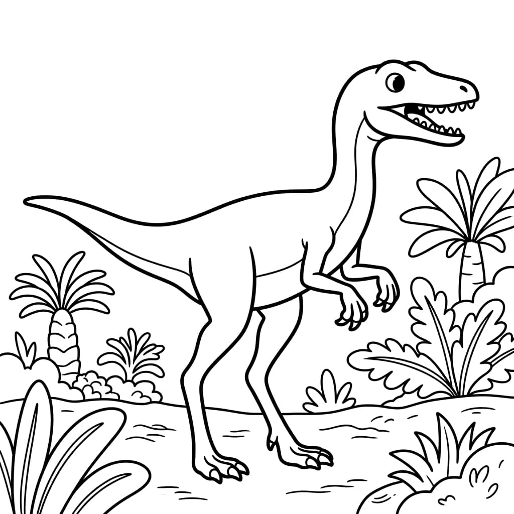 Free Printable Free Compsognathus Facts & Coloring Pages for Kids PDF - High Resolution Sheet 2