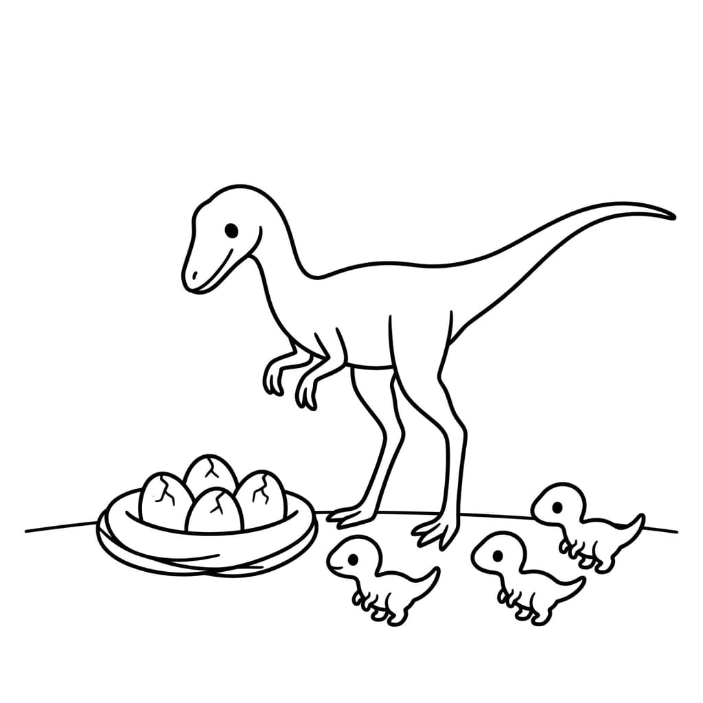 Free Printable Free Compsognathus Facts & Coloring Pages for Kids PDF - High Resolution Sheet 4