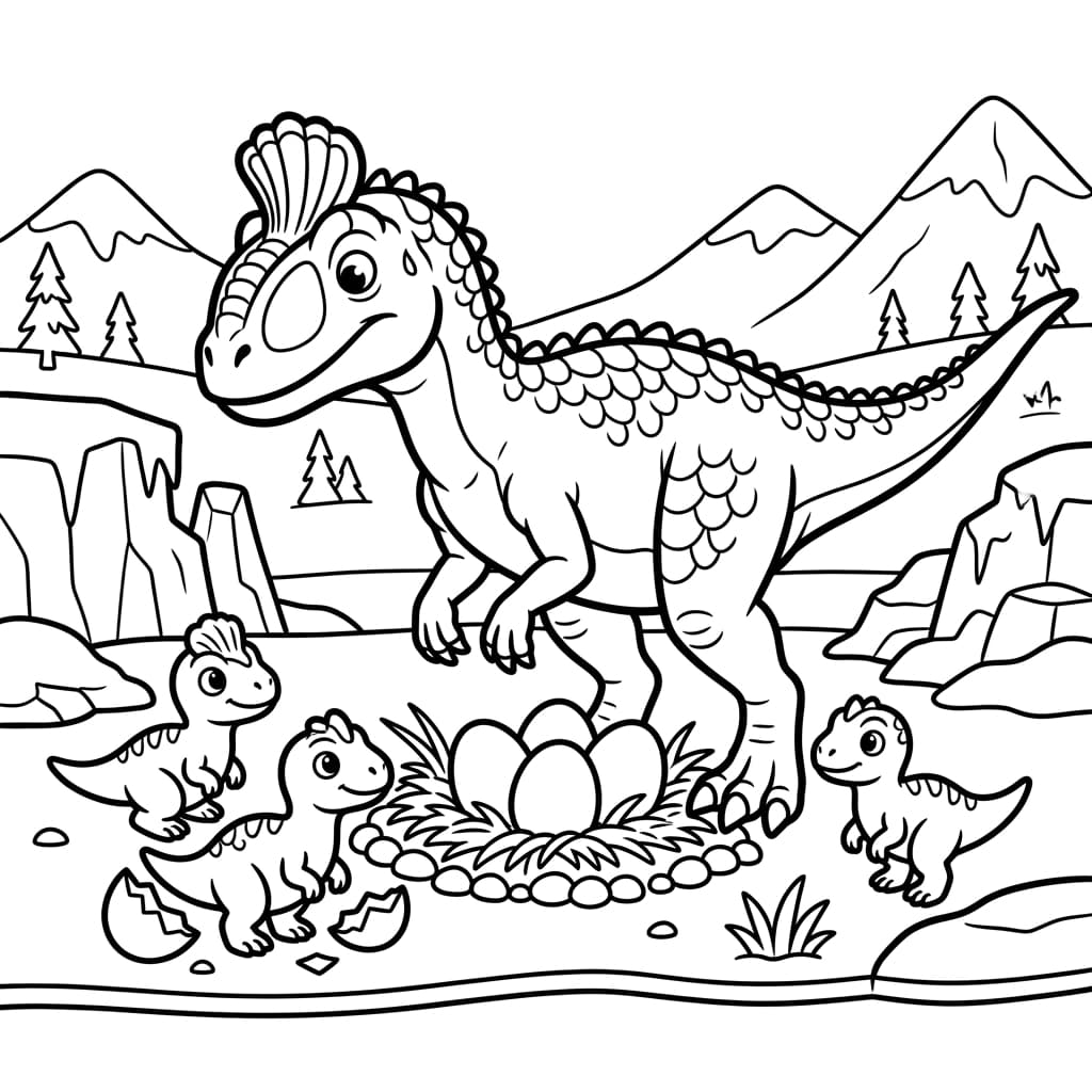 Free Printable Free Cryolophosaurus Facts & Coloring Pages for Kids PDF - High Resolution Sheet 4