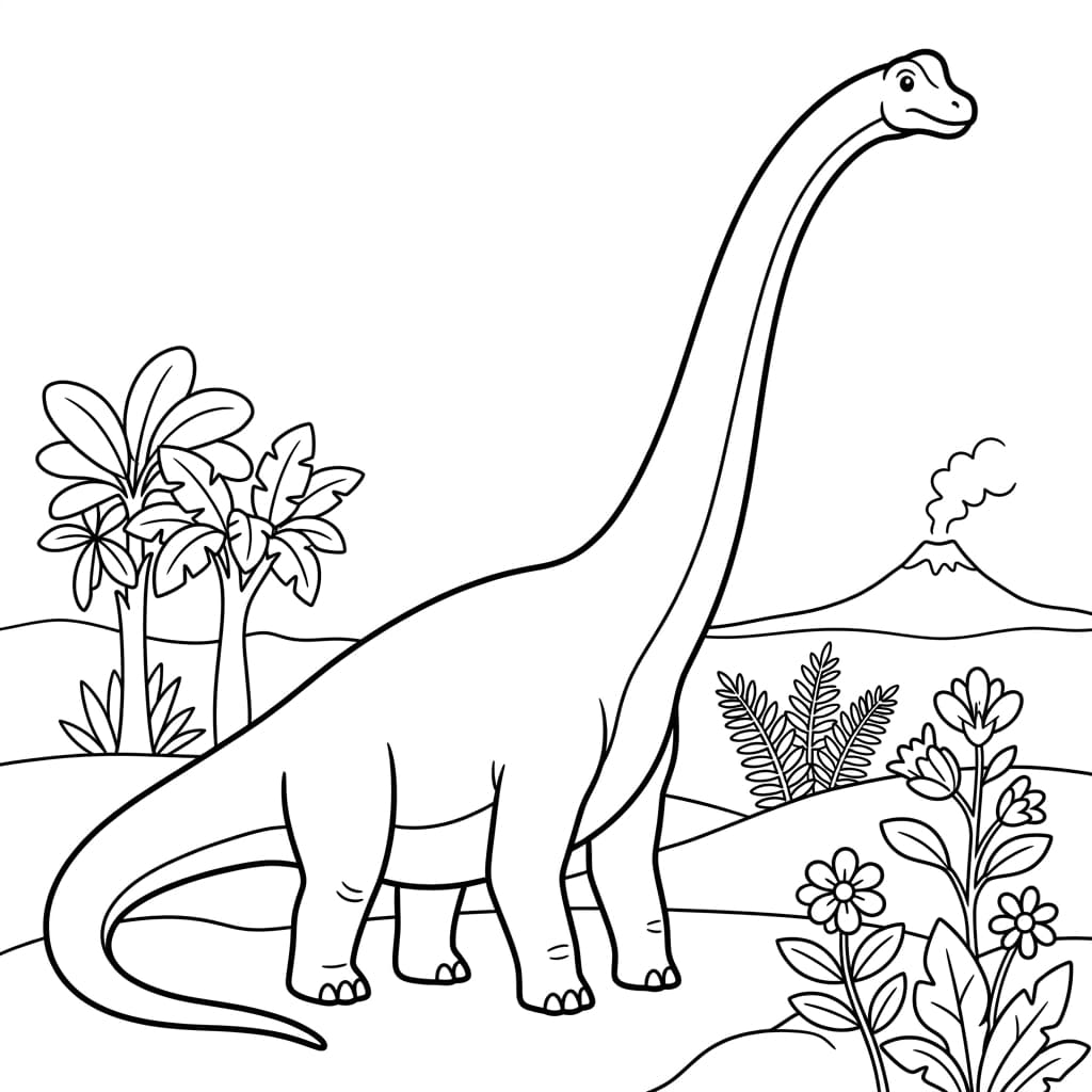 Free Printable Free Dreadnoughtus Facts & Coloring Pages for Kids PDF - High Resolution Sheet 2