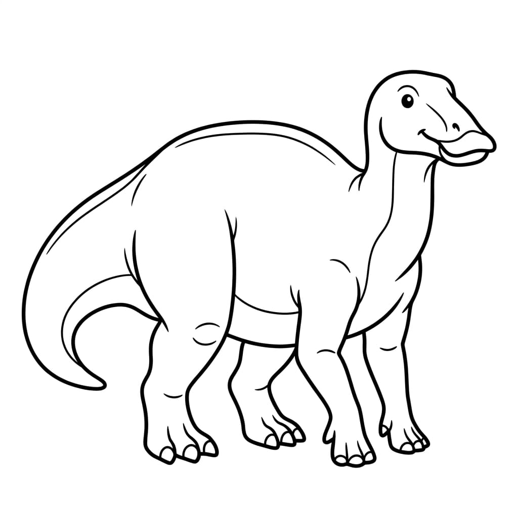 Free Printable Free Edmontosaurus Facts & Coloring Pages for Kids PDF - High Resolution Sheet 1