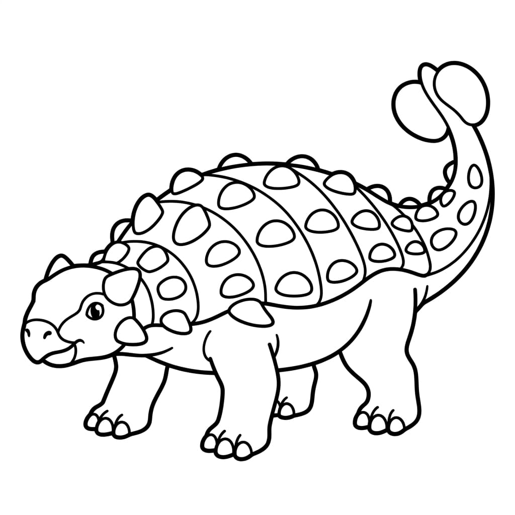 Free Printable Free Euoplocephalus Facts & Coloring Pages for Kids PDF - High Resolution Sheet 1