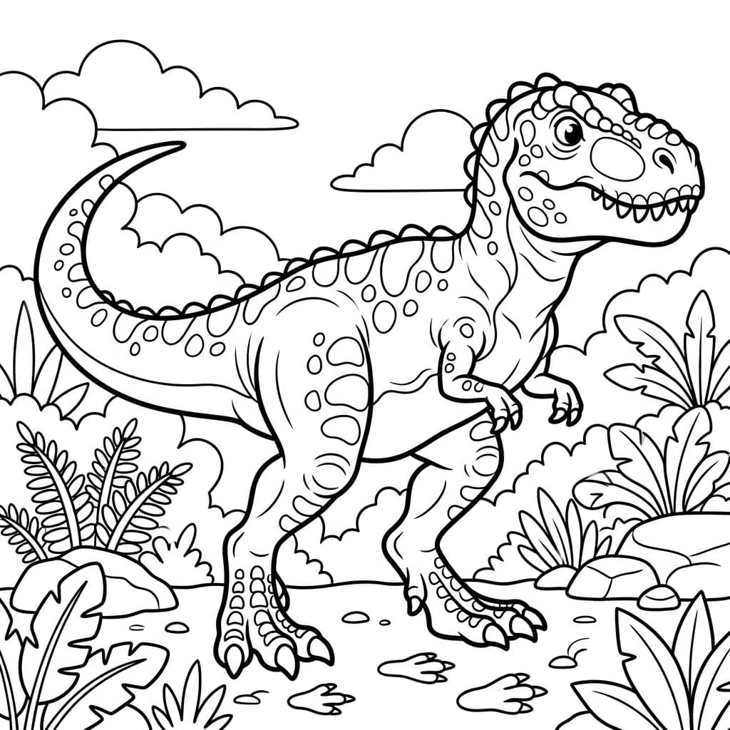 Free Printable Free Gorgosaurus Facts & Coloring Pages for Kids PDF - High Resolution Sheet 1