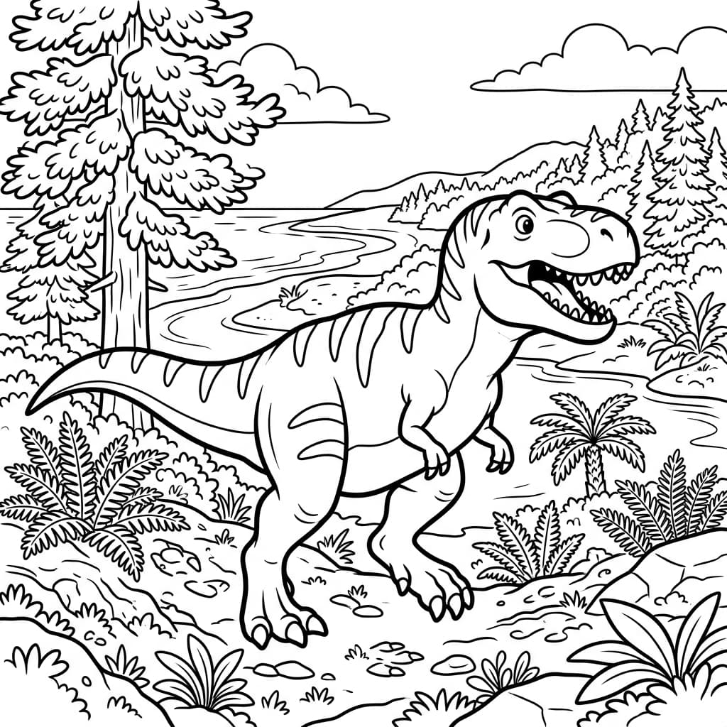 Free Printable Free Gorgosaurus Facts & Coloring Pages for Kids PDF - High Resolution Sheet 2
