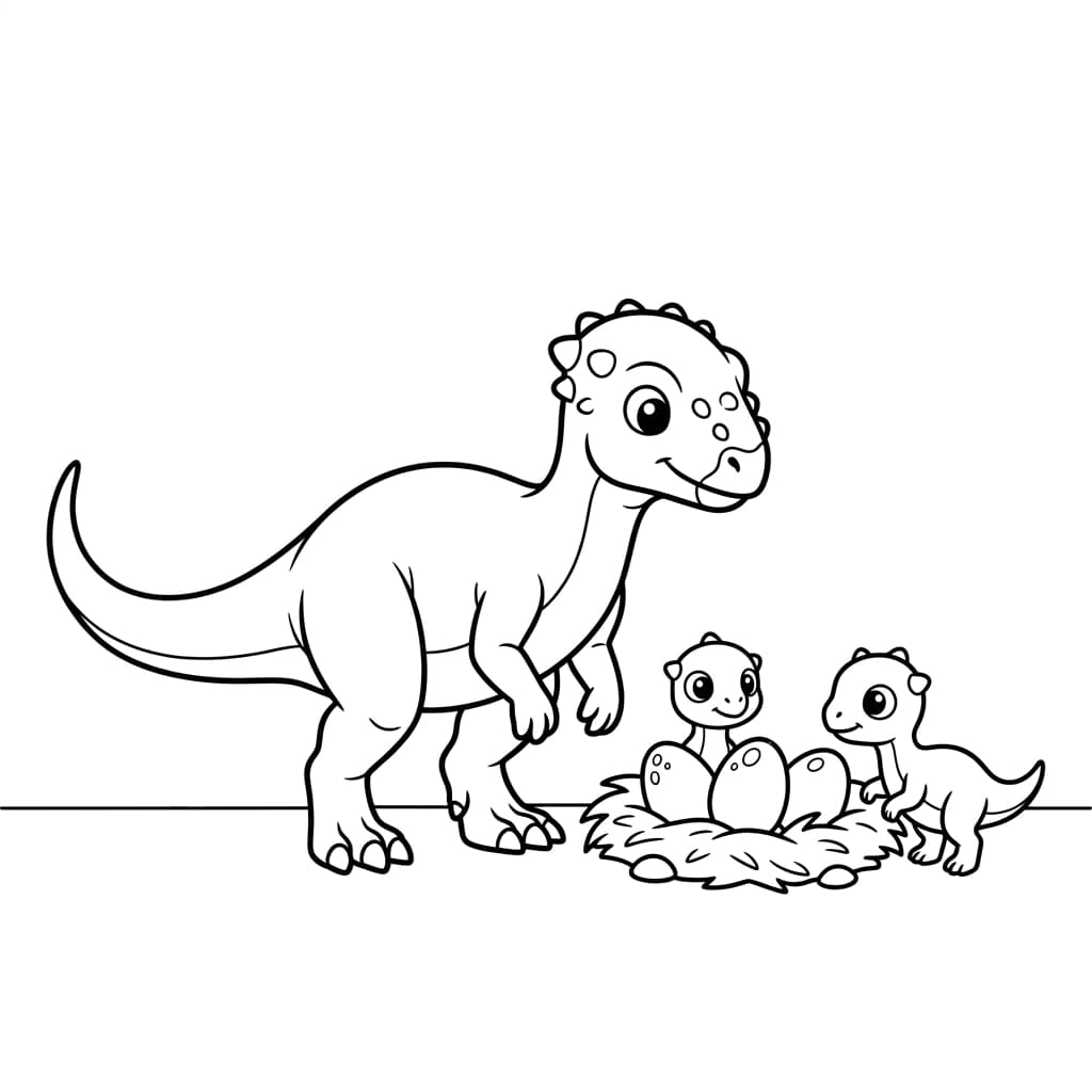 Free Printable Free Homalocephale Facts & Coloring Pages for Kids PDF - High Resolution Sheet 4