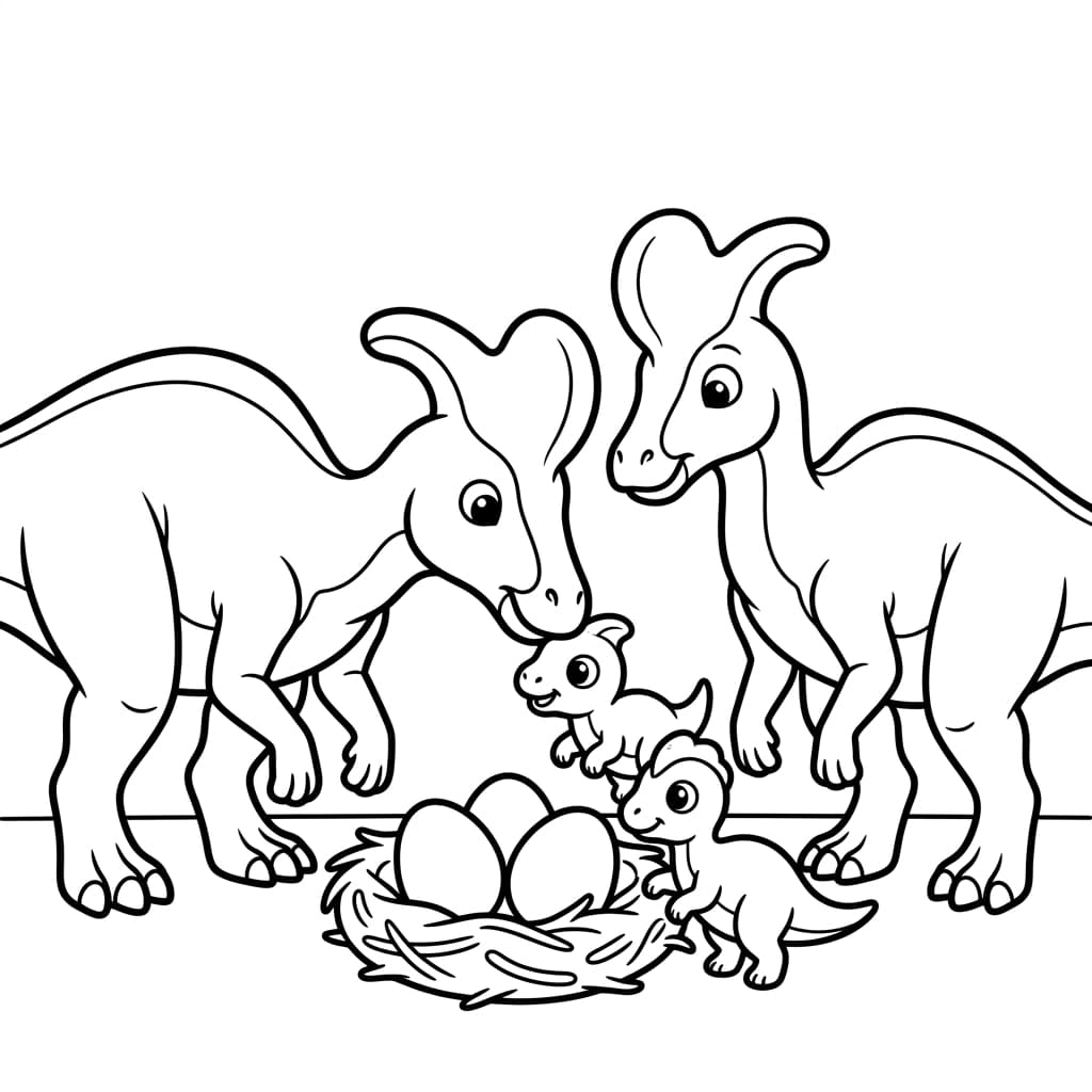 Free Printable Free Lambeosaurus Facts & Coloring Pages for Kids PDF - High Resolution Sheet 4