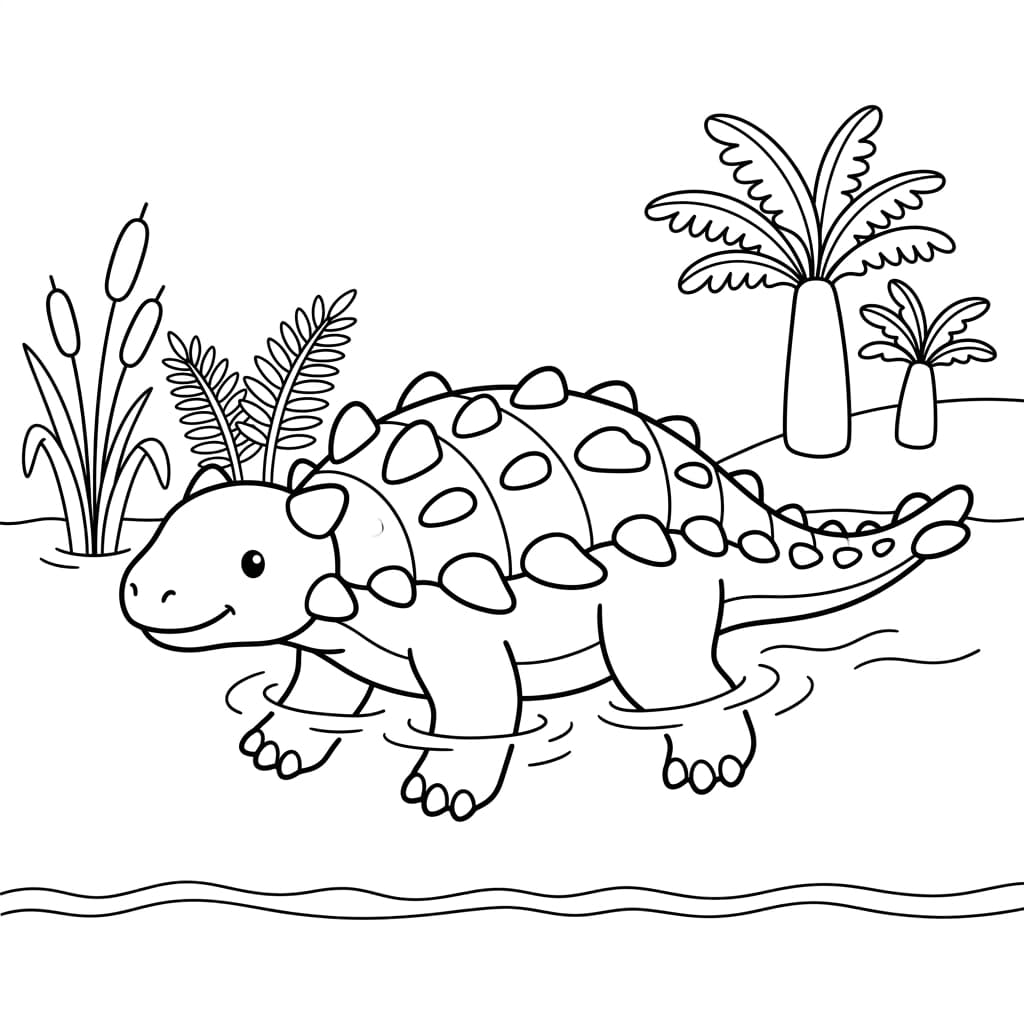 Free Printable Free Liaoningosaurus Facts & Coloring Pages for Kids PDF - High Resolution Sheet 2