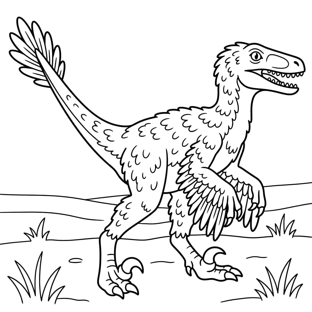 Free Printable Free Linheraptor Facts & Coloring Pages for Kids PDF - High Resolution Sheet 1