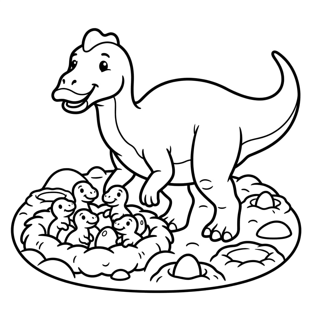Free Printable Free Maiasaura Facts & Coloring Pages for Kids PDF - High Resolution Sheet 1