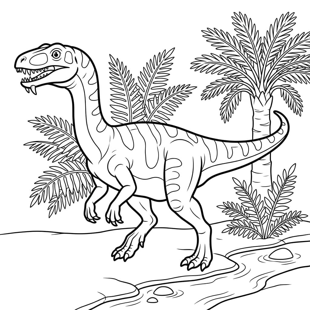 Free Printable Free Masiakasaurus Facts & Coloring Pages for Kids PDF - High Resolution Sheet 2