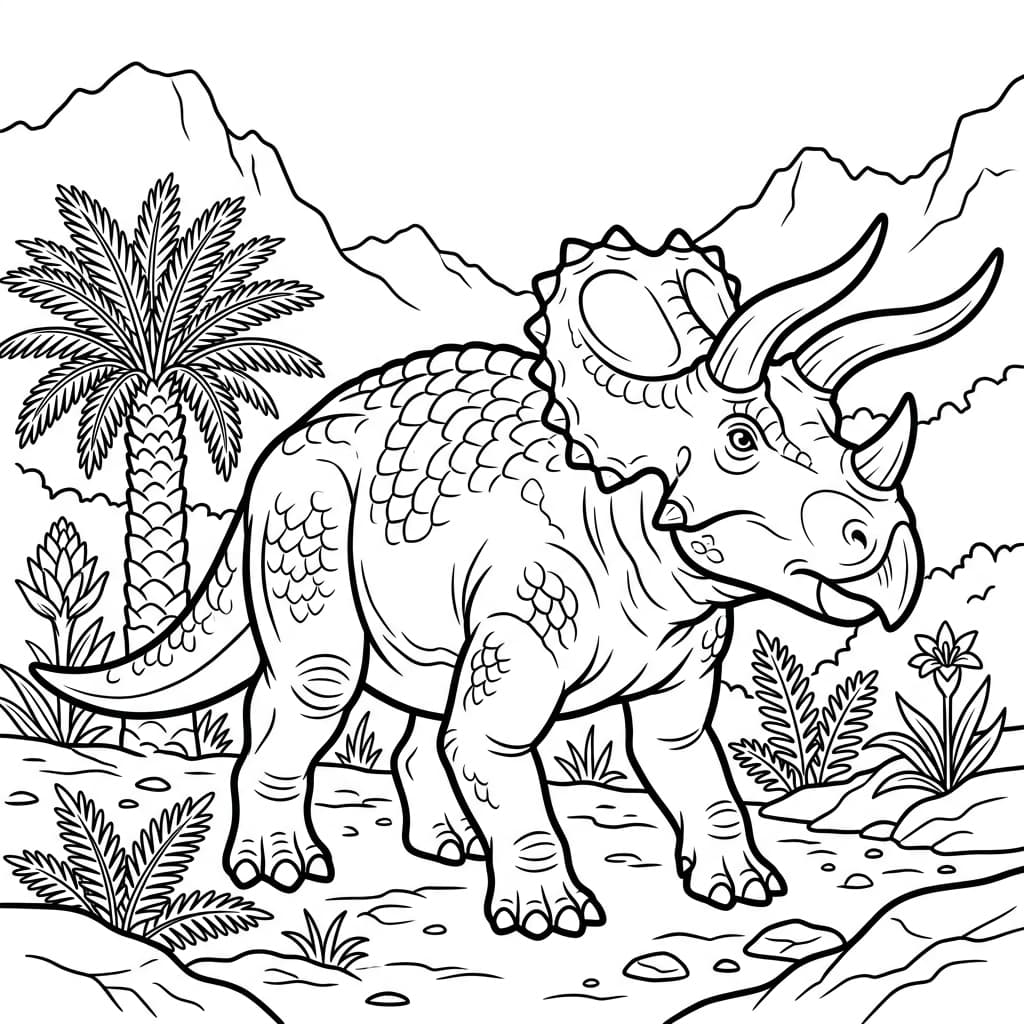 Free Printable Free Nasutoceratops Facts & Coloring Pages for Kids PDF - High Resolution Sheet 2