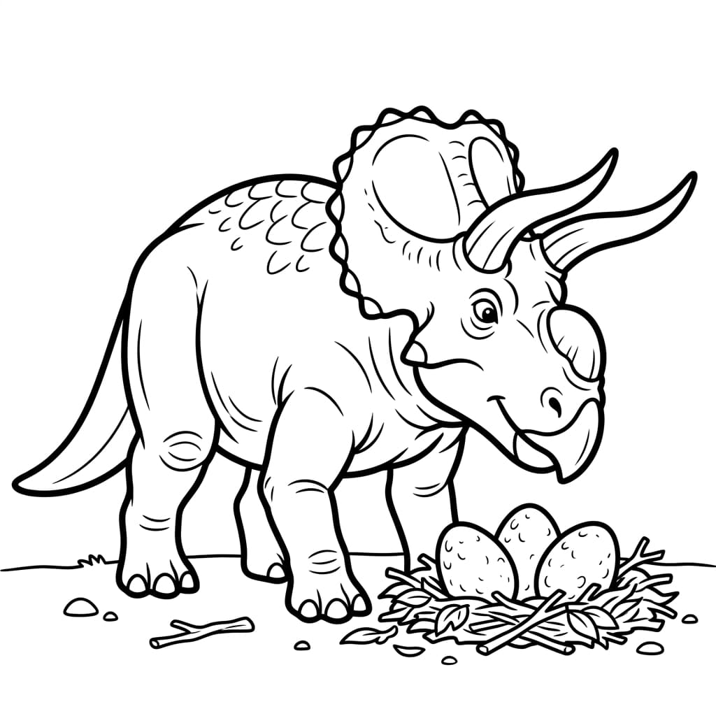 Free Printable Free Nasutoceratops Facts & Coloring Pages for Kids PDF - High Resolution Sheet 4