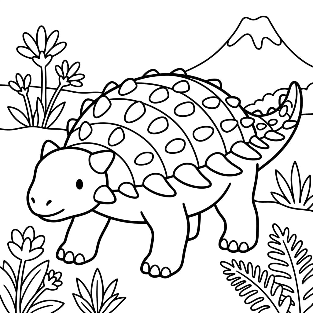 Free Printable Free Nodosaurus Facts & Coloring Pages for Kids PDF - High Resolution Sheet 2
