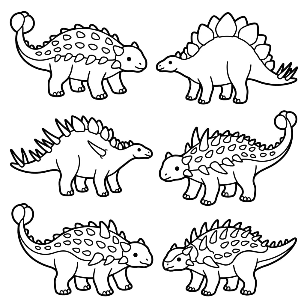 Free Printable Free Nodosaurus Facts & Coloring Pages for Kids PDF - High Resolution Sheet 3