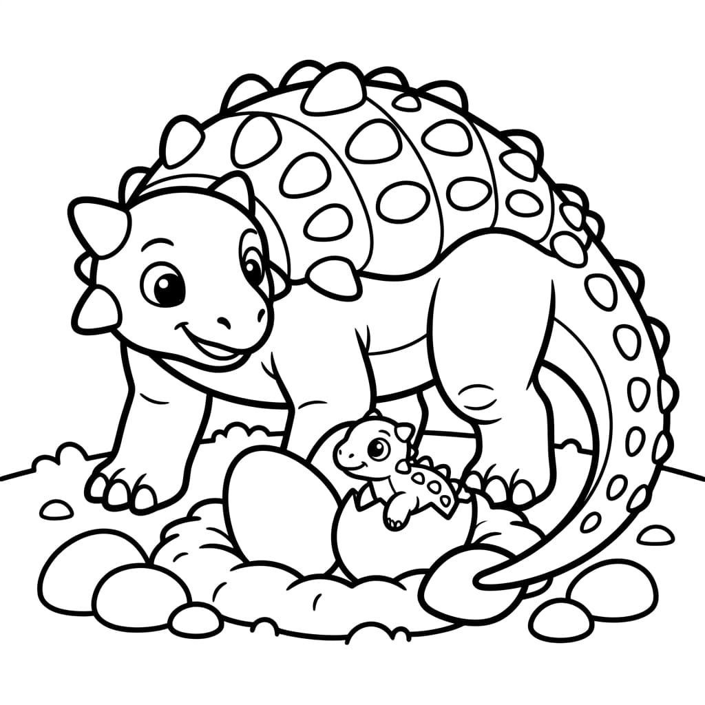 Free Printable Free Nodosaurus Facts & Coloring Pages for Kids PDF - High Resolution Sheet 4