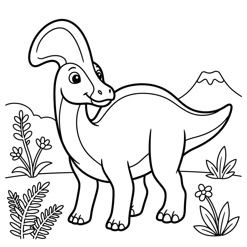 Free Printable Free Olorotitan Facts & Coloring Pages for Kids PDF - High Resolution Sheet 2