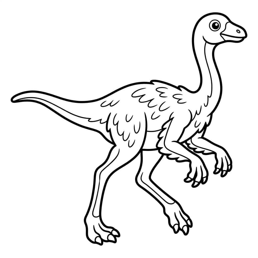 Free Printable Free Ornithomimus Facts & Coloring Pages for Kids PDF - High Resolution Sheet 1