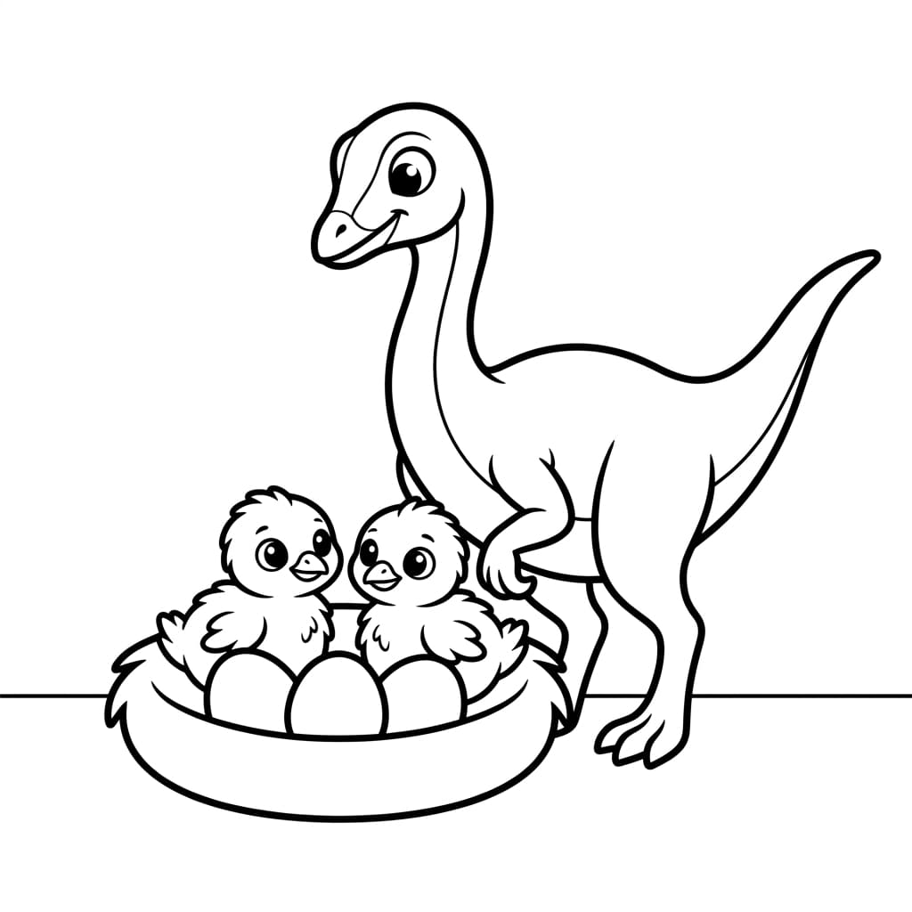 Free Printable Free Ornithomimus Facts & Coloring Pages for Kids PDF - High Resolution Sheet 4