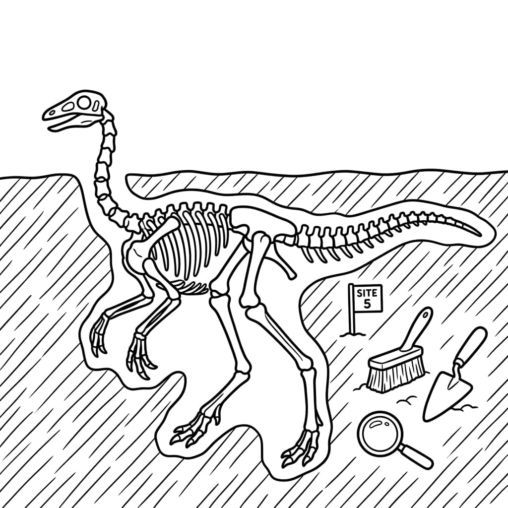Free Printable Free Ornithomimus Facts & Coloring Pages for Kids PDF - High Resolution Sheet 5