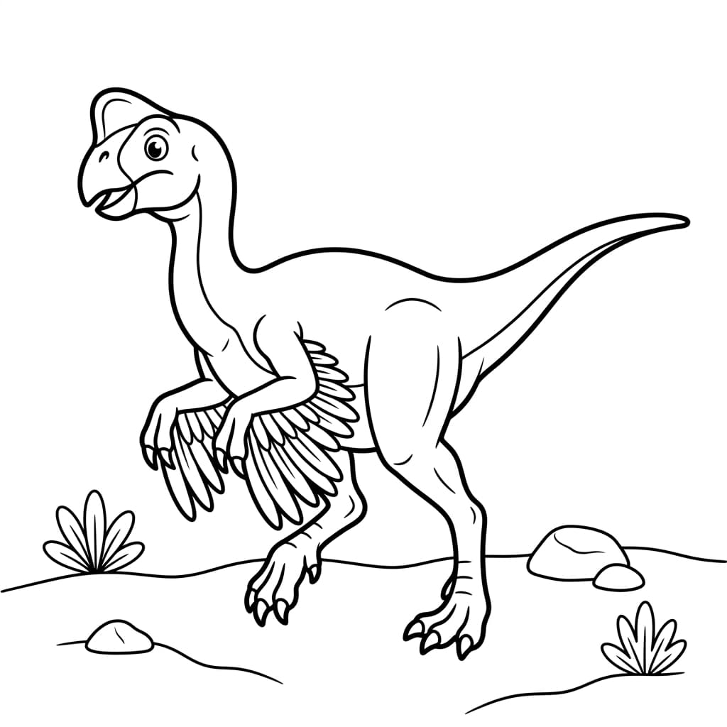 Free Printable Free Oviraptor Facts & Coloring Pages for Kids PDF - High Resolution Sheet 2
