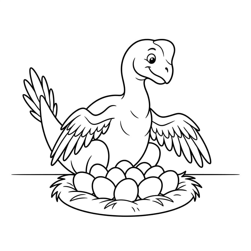 Free Printable Free Oviraptor Facts & Coloring Pages for Kids PDF - High Resolution Sheet 4