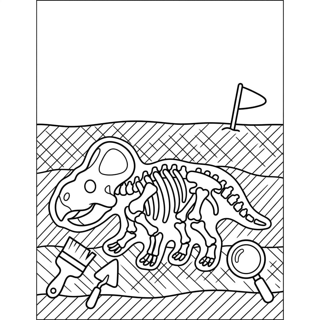 Free Printable Free Protoceratops Facts & Coloring Pages for Kids PDF - High Resolution Sheet 5