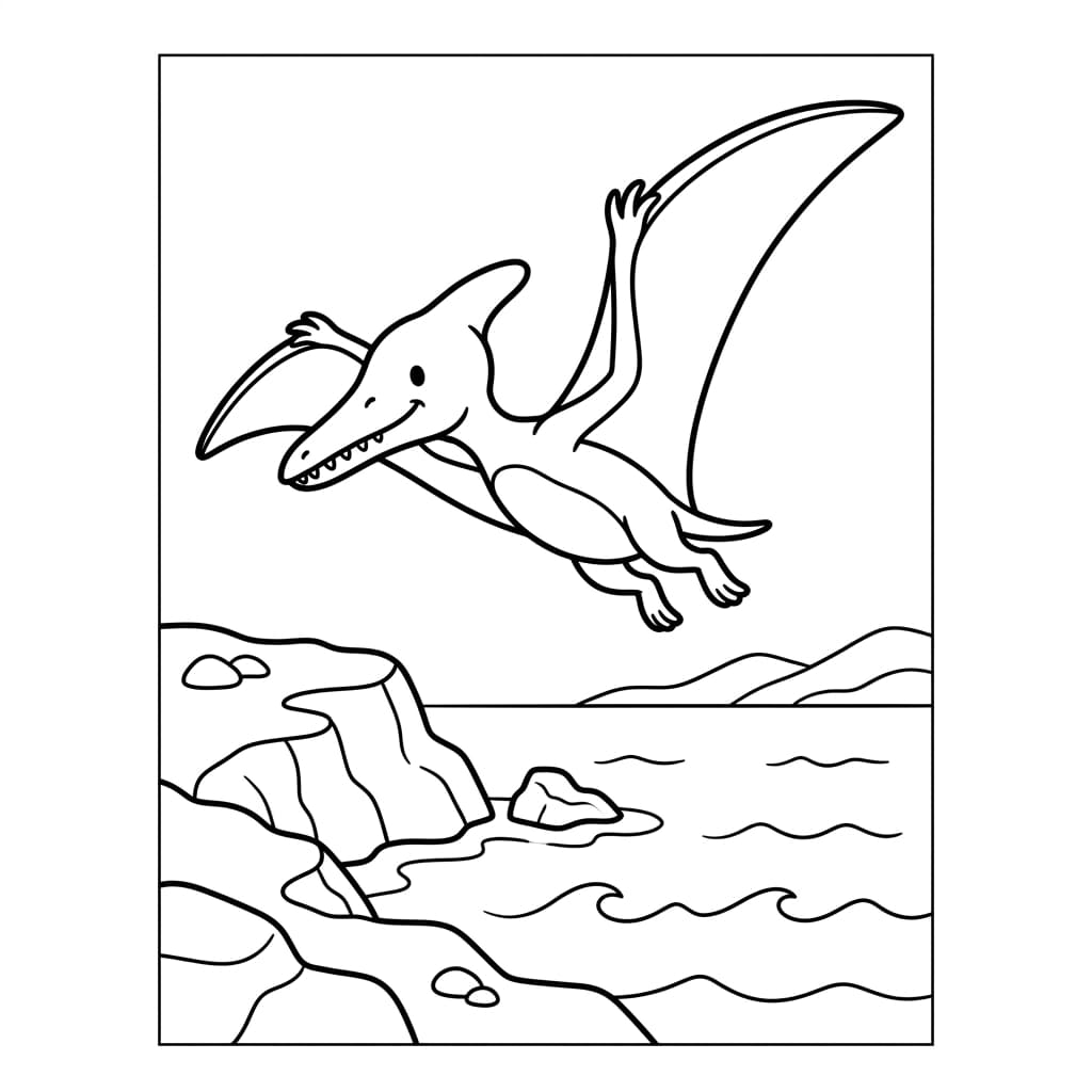 Free Printable Free Pterodactyl Facts & Coloring Pages for Kids PDF - High Resolution Sheet 2