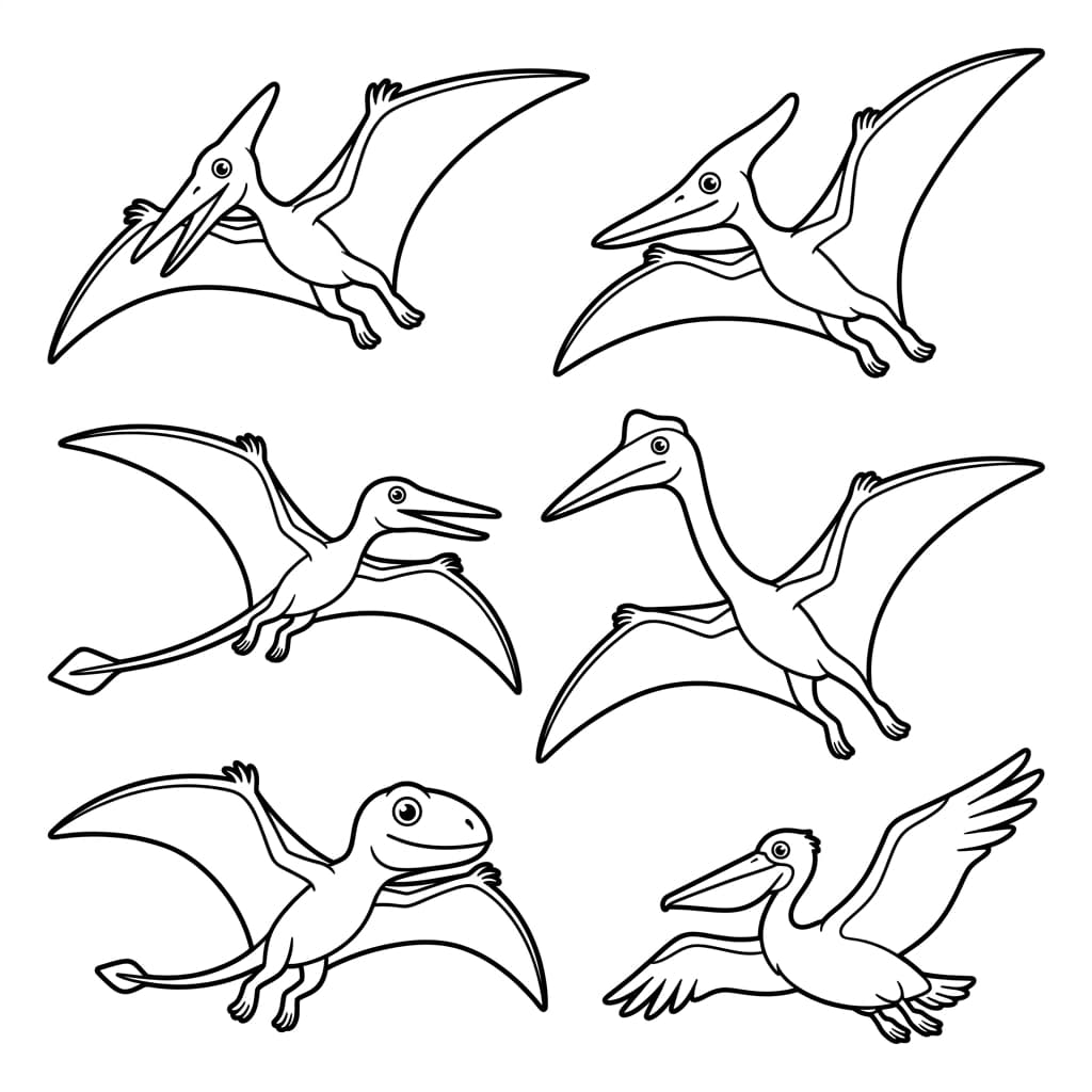 Free Printable Free Pterodactyl Facts & Coloring Pages for Kids PDF - High Resolution Sheet 3
