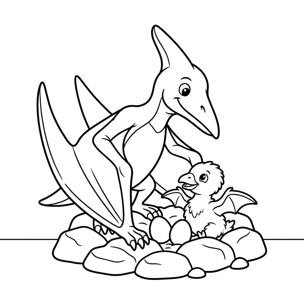 Free Printable Free Pterodactyl Facts & Coloring Pages for Kids PDF - High Resolution Sheet 4