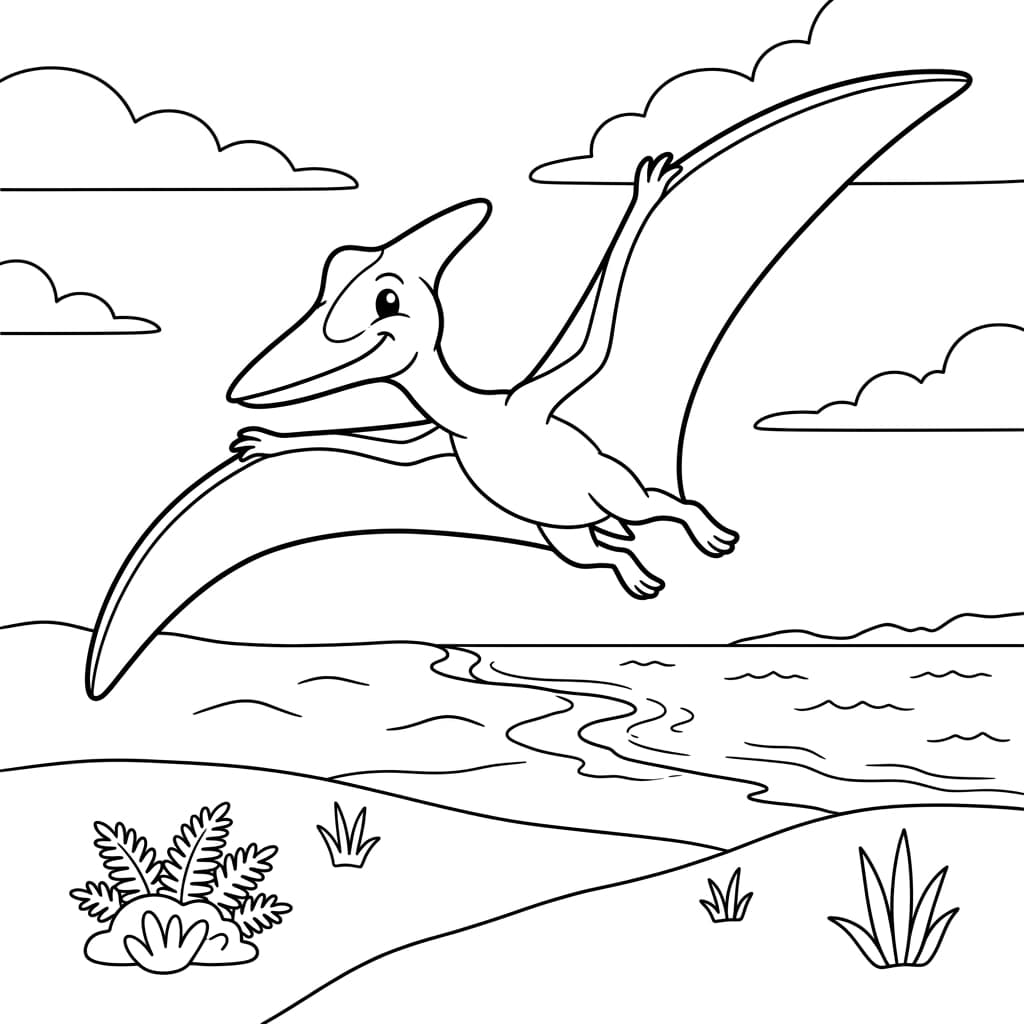 Free Printable Free Quetzalcoatlus Facts & Coloring Pages for Kids PDF - High Resolution Sheet 2