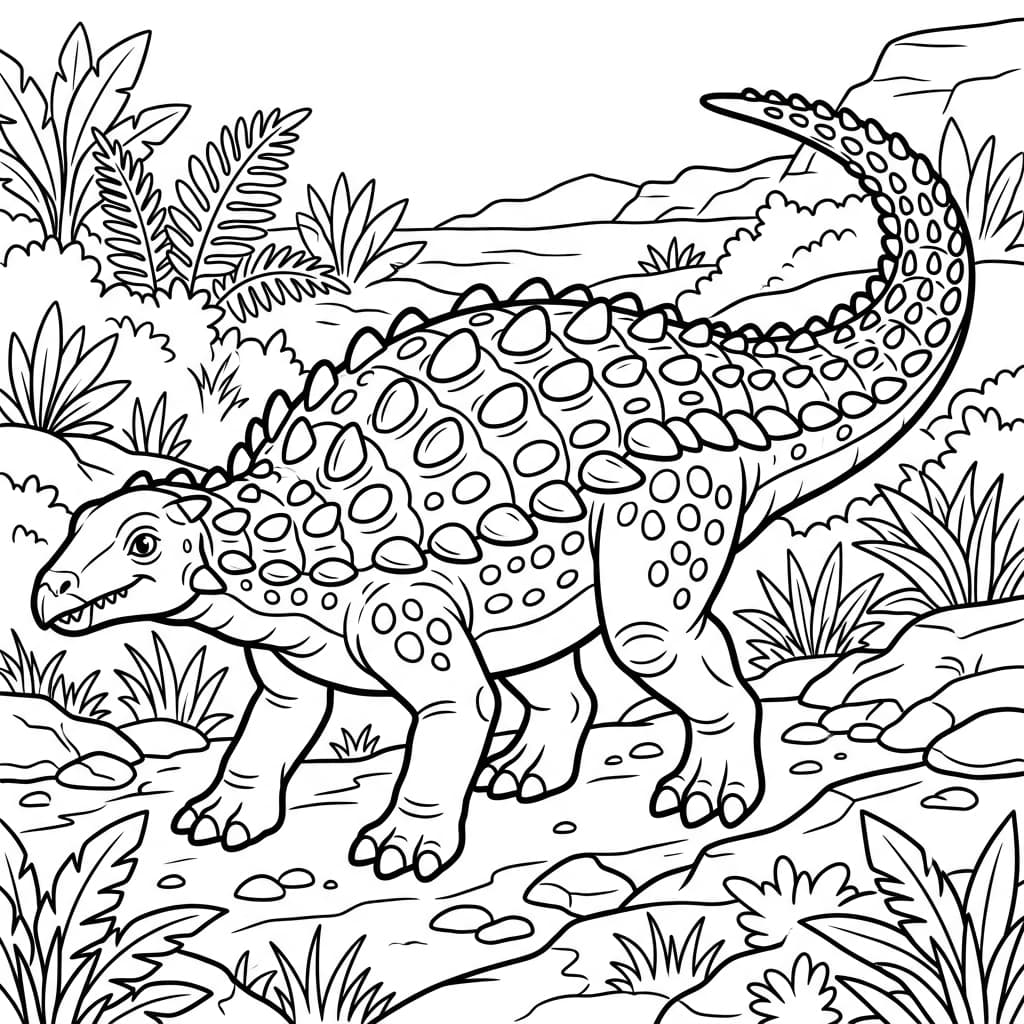 Free Printable Free Scelidosaurus Facts & Coloring Pages for Kids PDF - High Resolution Sheet 1