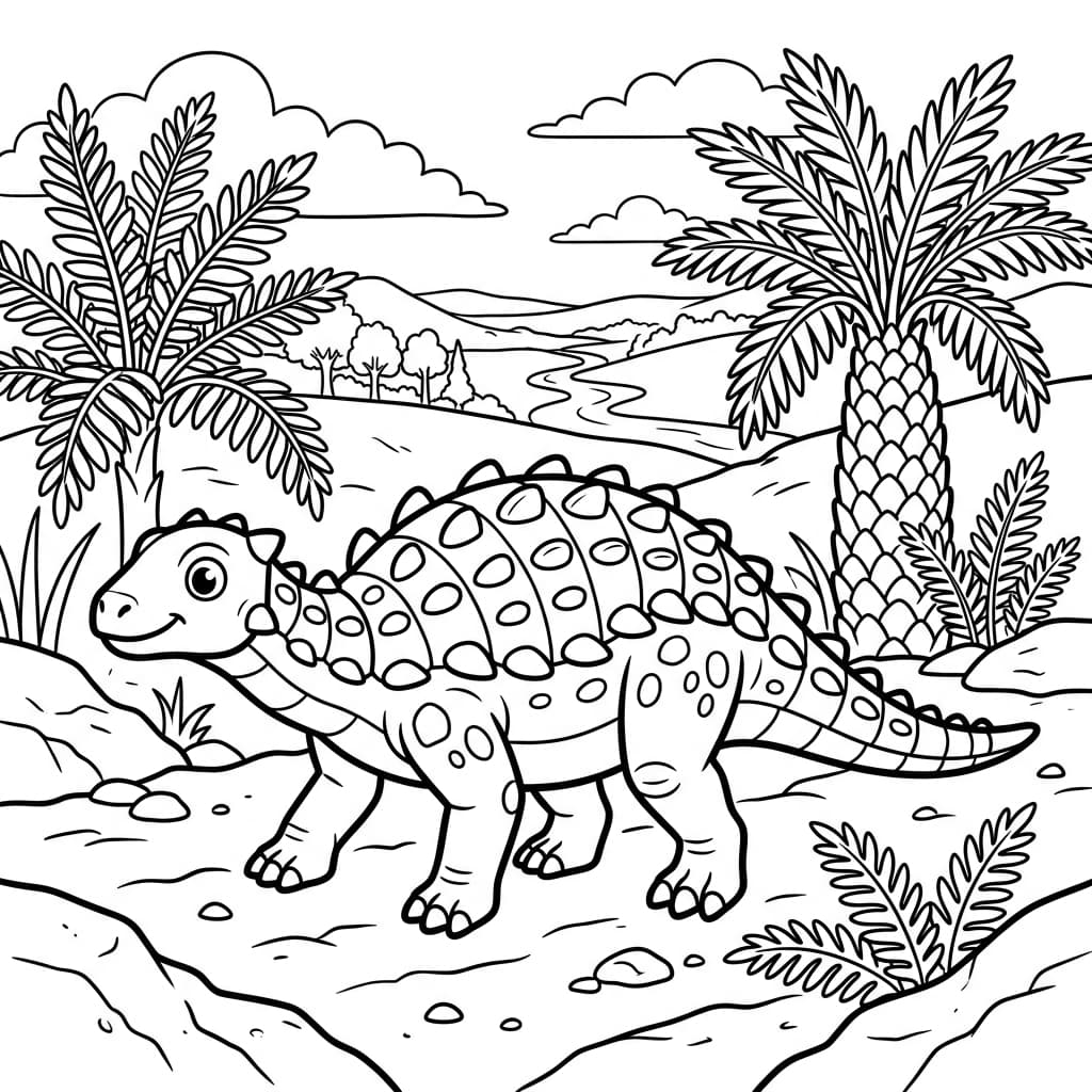 Free Printable Free Scelidosaurus Facts & Coloring Pages for Kids PDF - High Resolution Sheet 2