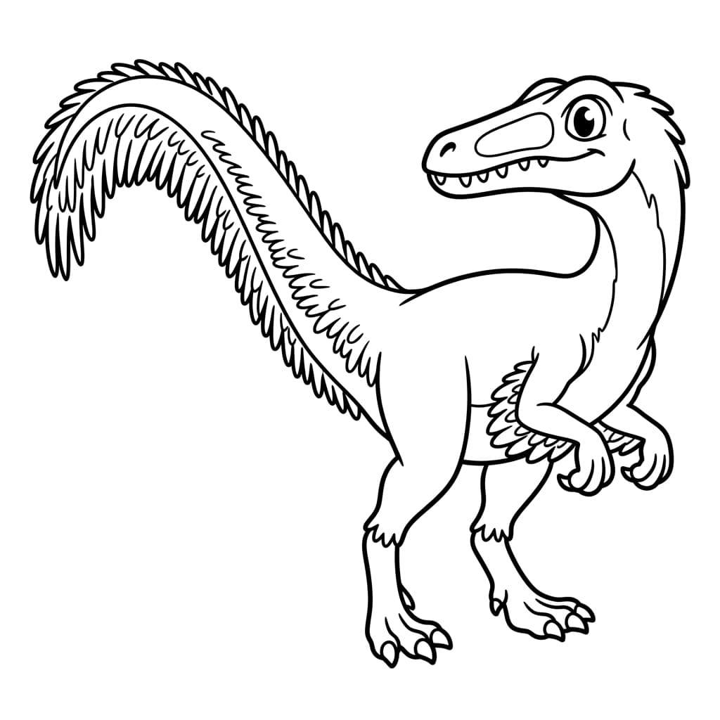 Free Printable Free Sinosauropteryx Facts & Coloring Pages for Kids PDF - High Resolution Sheet 1