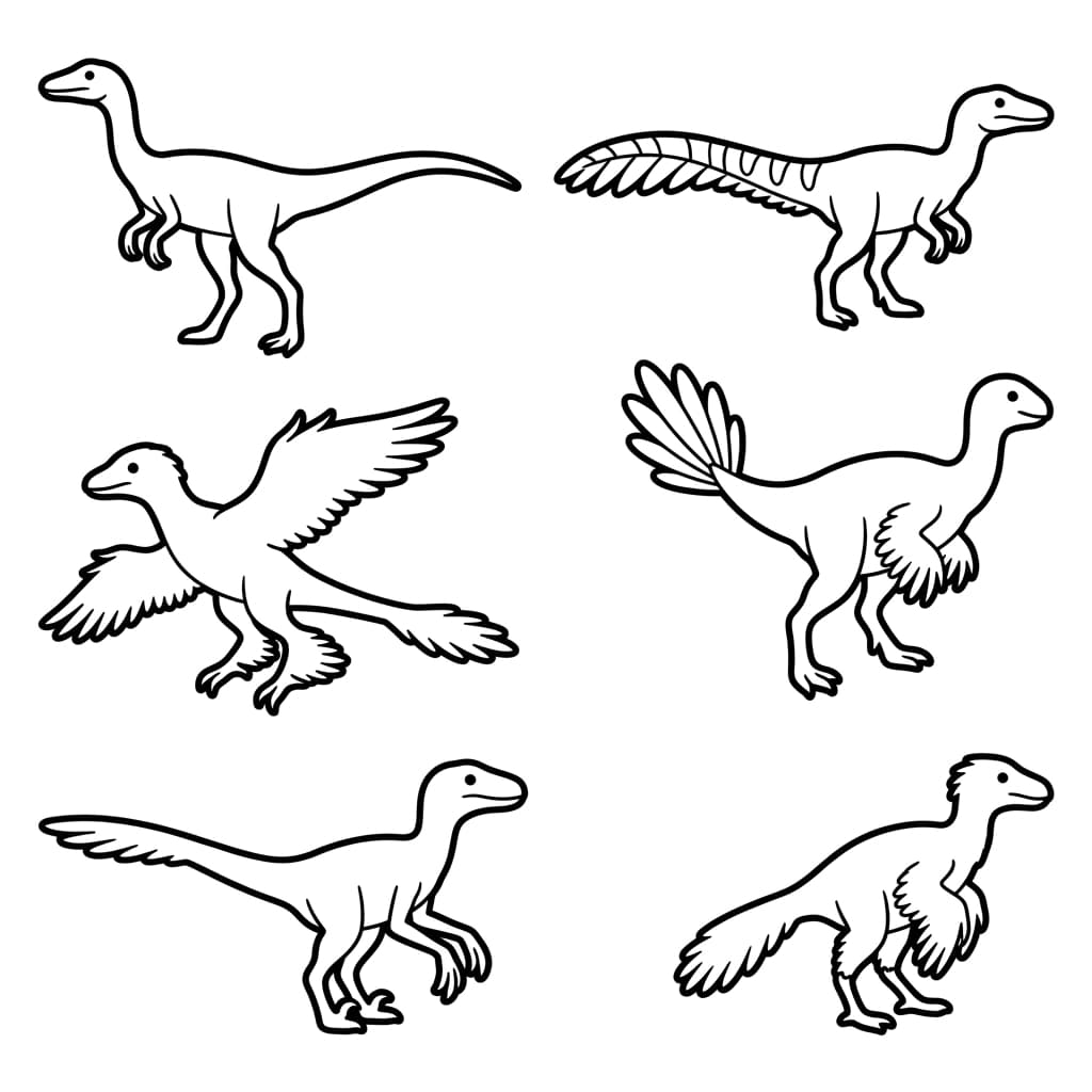 Free Printable Free Sinosauropteryx Facts & Coloring Pages for Kids PDF - High Resolution Sheet 3