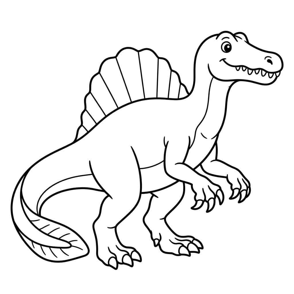 Free Printable Free Spinosaurus Facts & Coloring Pages for Kids PDF - High Resolution Sheet 1