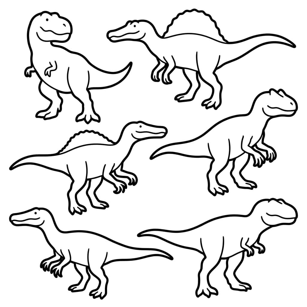 Free Printable Free Spinosaurus Facts & Coloring Pages for Kids PDF - High Resolution Sheet 3