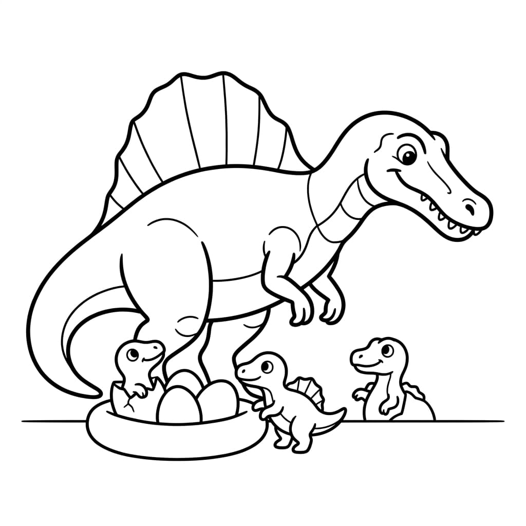 Free Printable Free Spinosaurus Facts & Coloring Pages for Kids PDF - High Resolution Sheet 4
