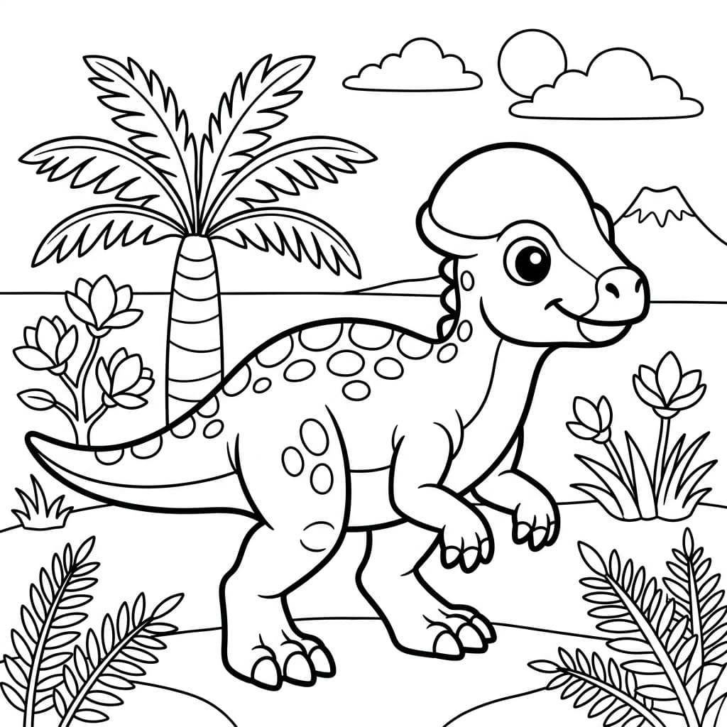 Free Printable Free Stegoceras Facts & Coloring Pages for Kids PDF - High Resolution Sheet 2