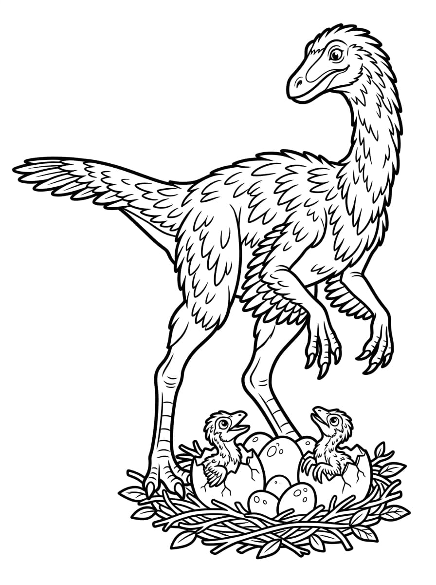 Free Printable Free Struthiomimus Facts & Coloring Pages for Kids PDF - High Resolution Sheet 3