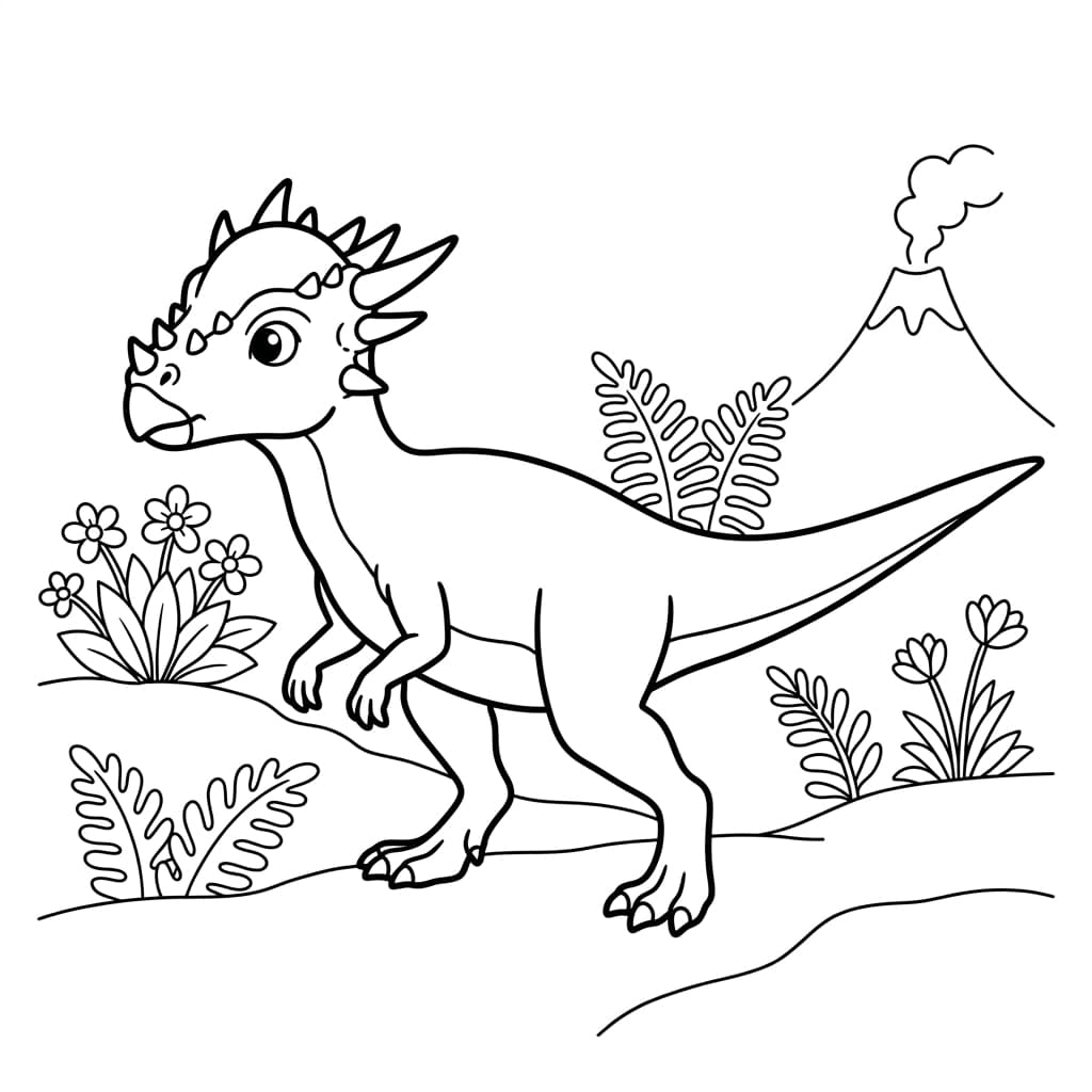 Free Printable Free Stygimoloch Facts & Coloring Pages for Kids PDF - High Resolution Sheet 2